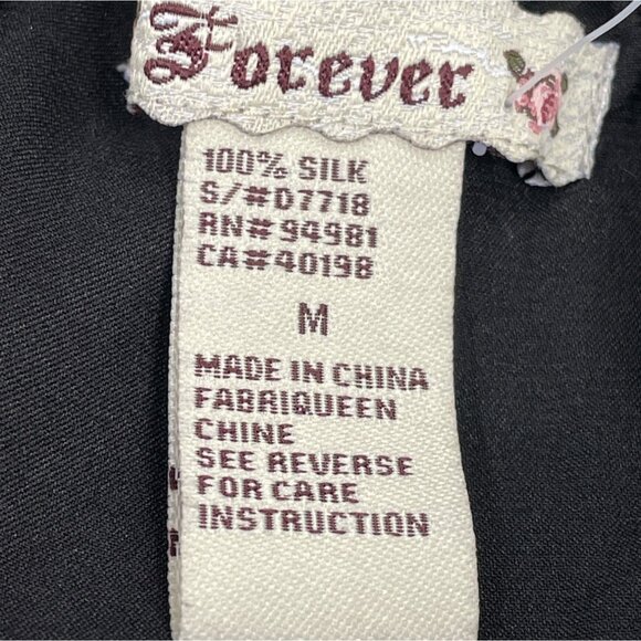 Forever Halter Neck Black & Gold Blouse With Chain Detail Paisley Size M - New - Picture 10 of 12